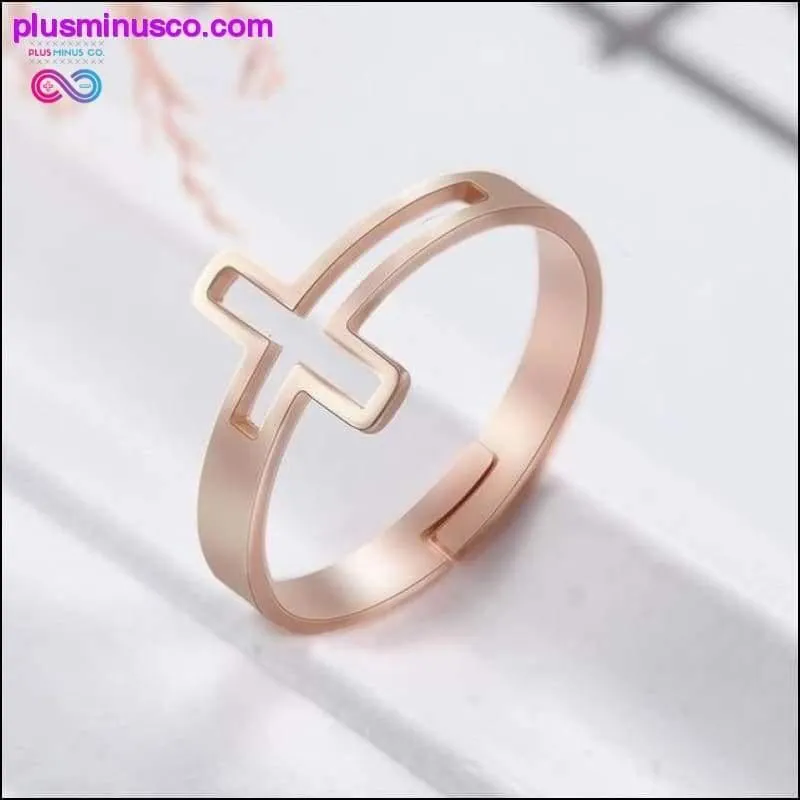 Cross Adjustable Rings Christian Religious Stainless Steel