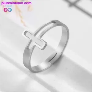 Cross Adjustable Rings Christian Religious Stainless Steel