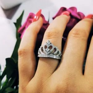 Crown Ring Created Diamond - Black Diamonds New York