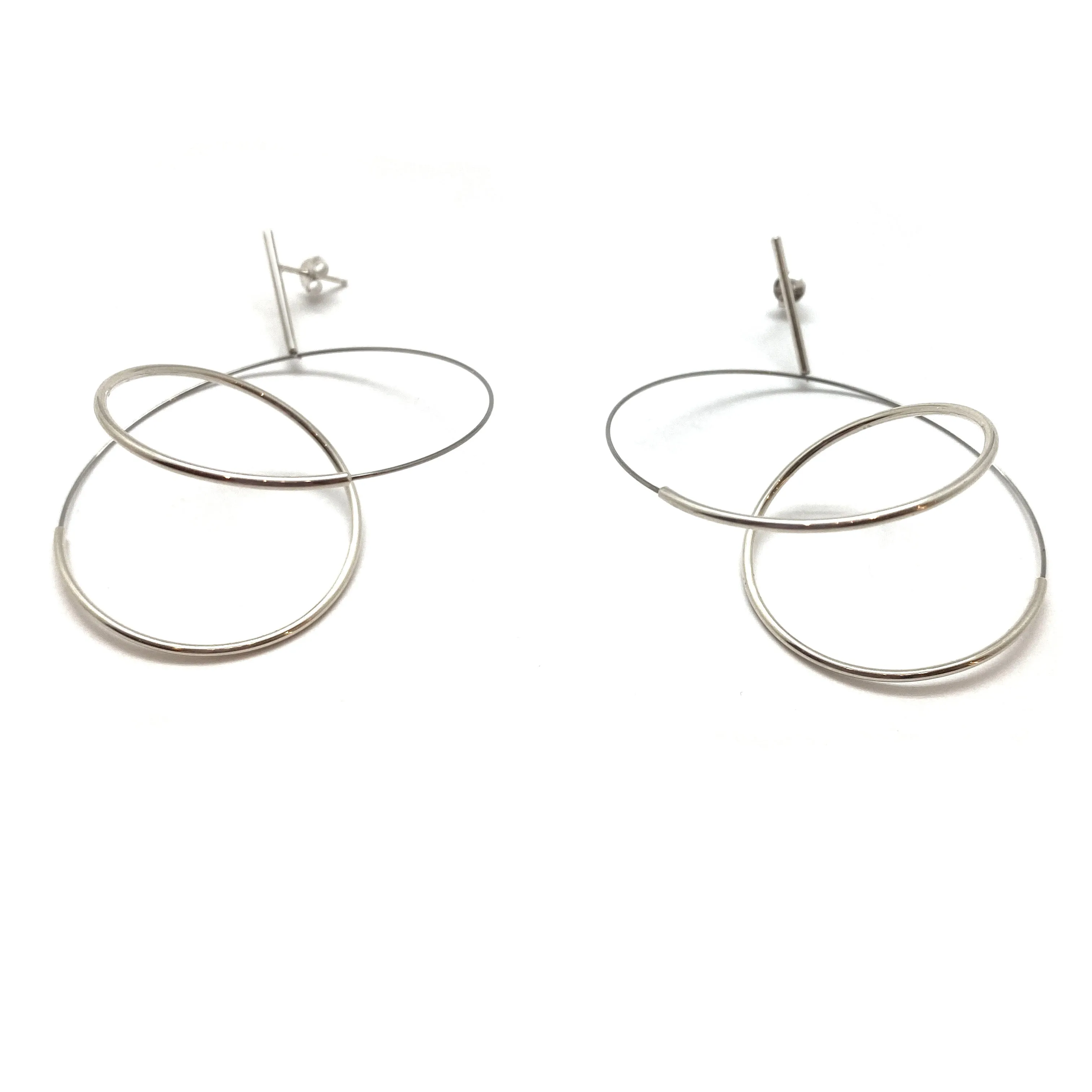 Curlicue Drop Earrings Large - Sterling Silver