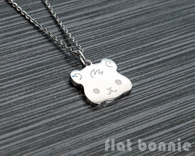 Cute animal charm necklace - Kawaii jewelry - Bunny, Dog, Cat, Guinea Pig