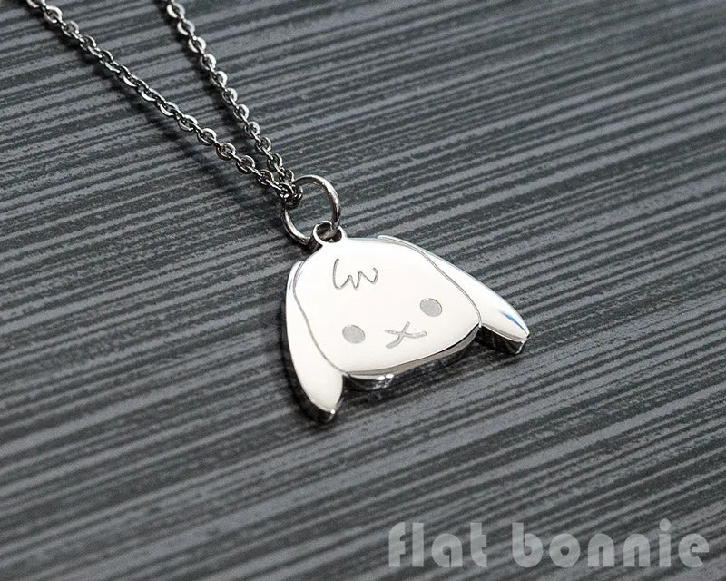 Cute animal charm necklace - Kawaii jewelry - Bunny, Dog, Cat, Guinea Pig