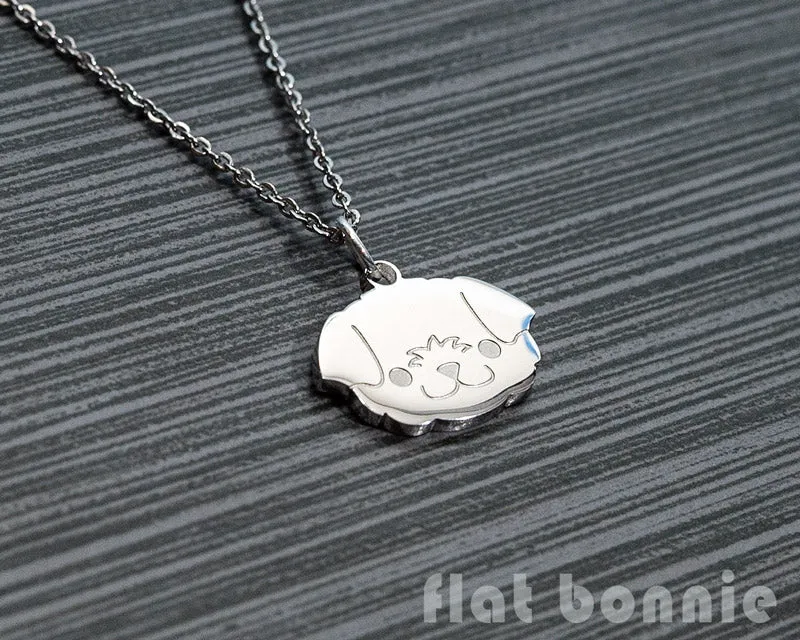 Cute animal charm necklace - Kawaii jewelry - Bunny, Dog, Cat, Guinea Pig