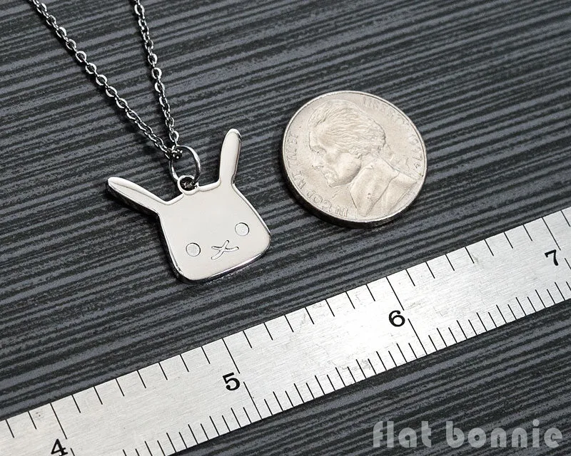 Cute animal charm necklace - Kawaii jewelry - Bunny, Dog, Cat, Guinea Pig