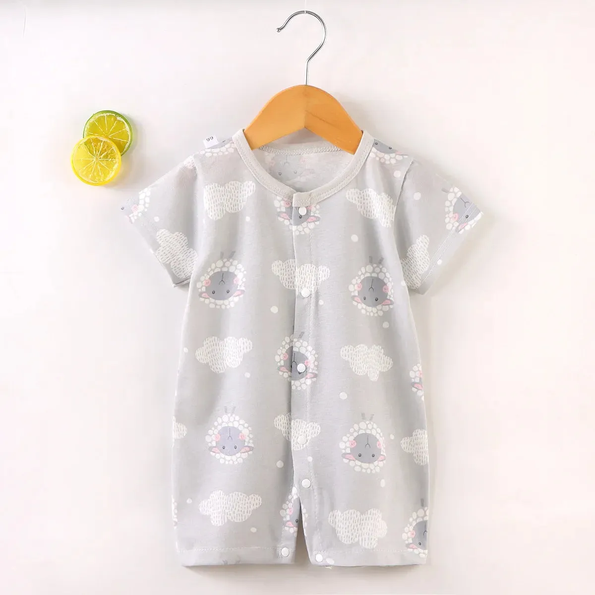 Cute Animal Print Jumpsuit for Newborn Baby Girls