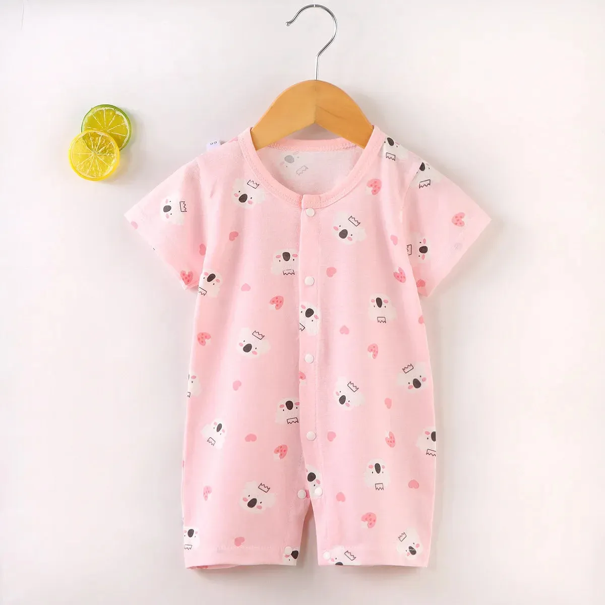 Cute Animal Print Jumpsuit for Newborn Baby Girls