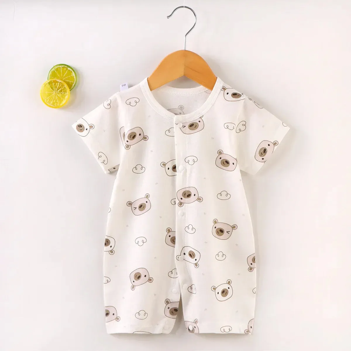 Cute Animal Print Jumpsuit for Newborn Baby Girls