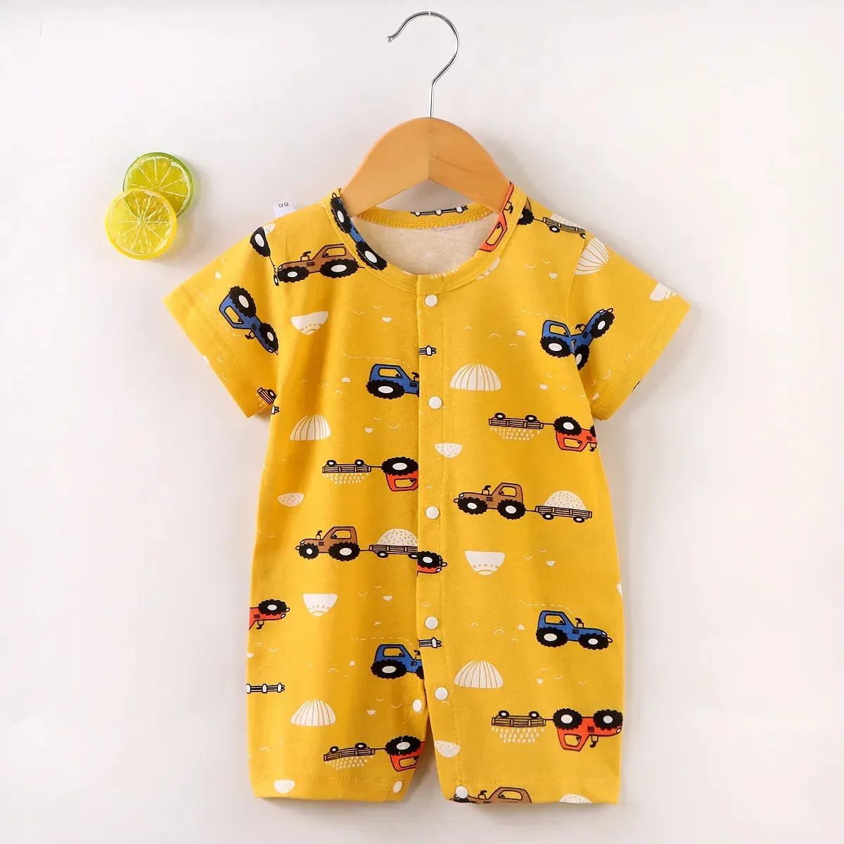 Cute Animal Print Jumpsuit for Newborn Baby Girls