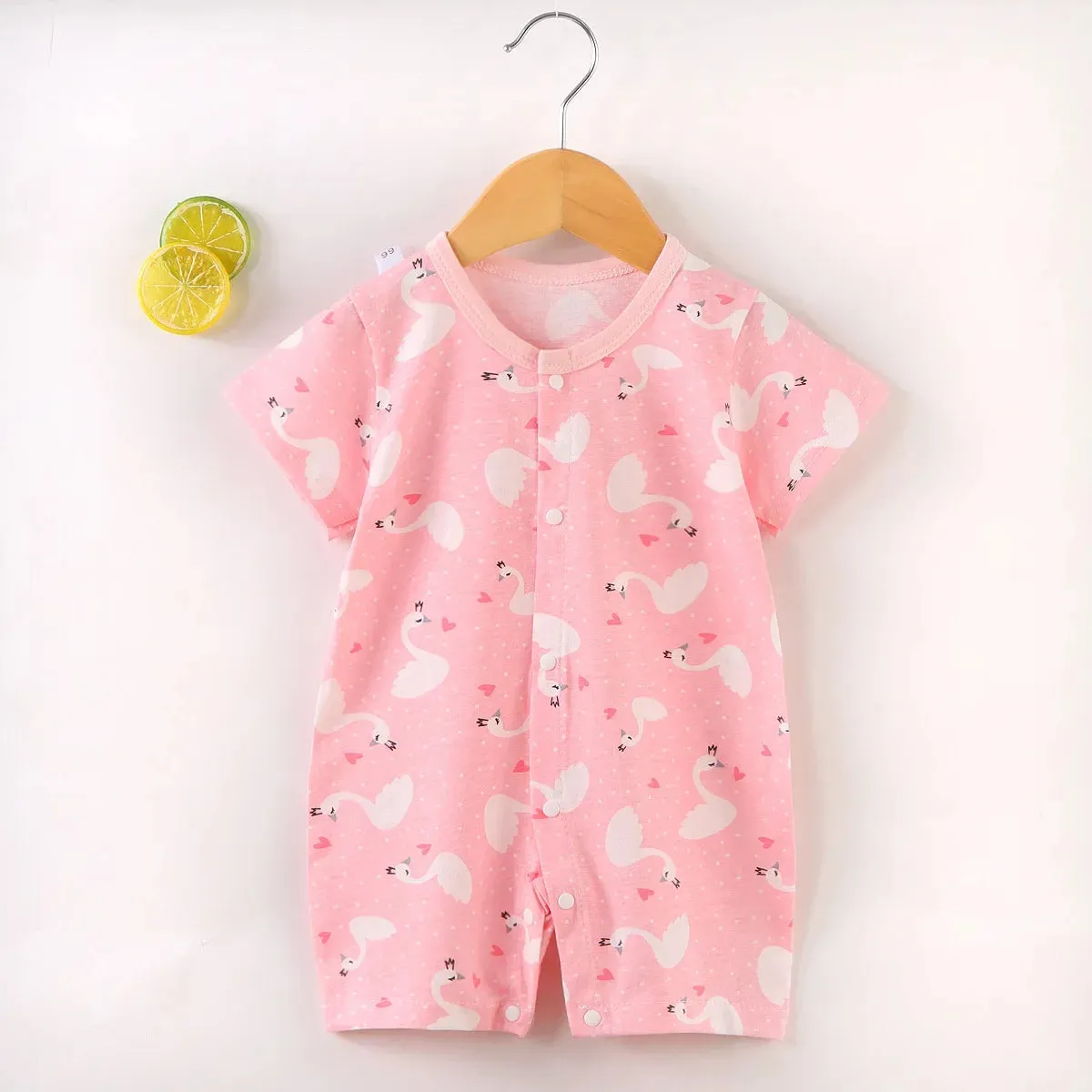 Cute Animal Print Jumpsuit for Newborn Baby Girls