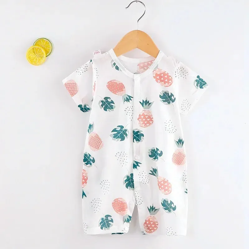 Cute Animal Print Jumpsuit for Newborn Baby Girls