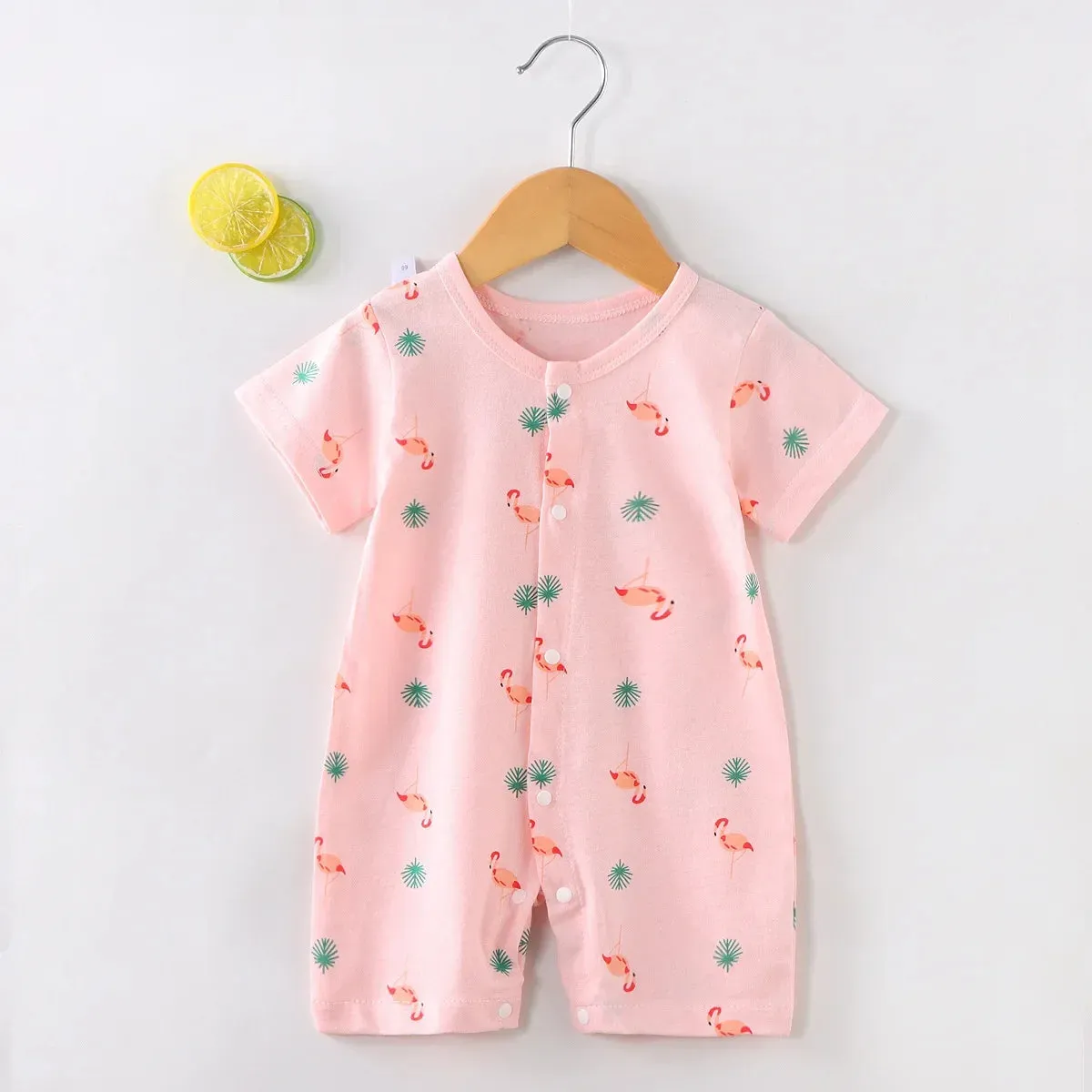 Cute Animal Print Jumpsuit for Newborn Baby Girls