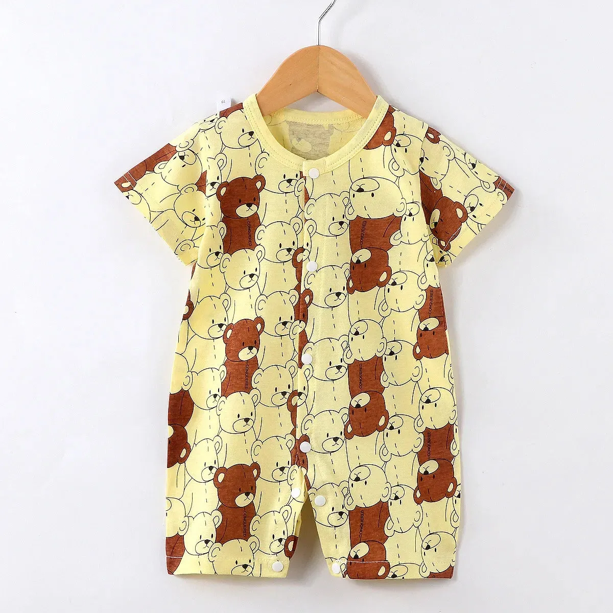 Cute Animal Print Jumpsuit for Newborn Baby Girls