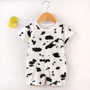 Cute Animal Print Jumpsuit for Newborn Baby Girls