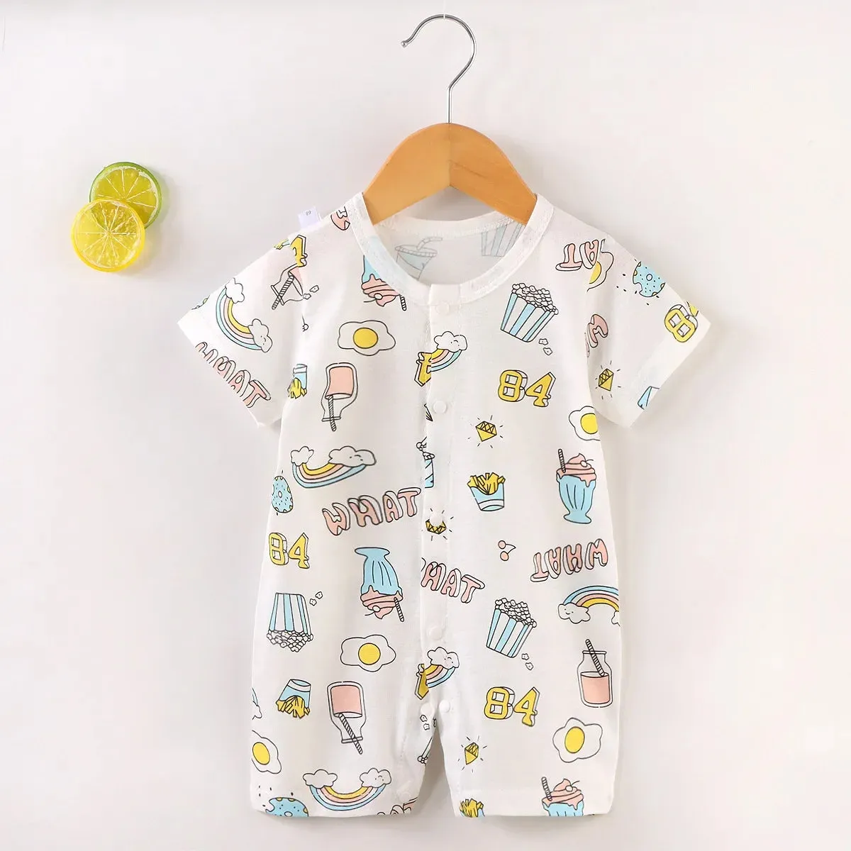 Cute Animal Print Jumpsuit for Newborn Baby Girls