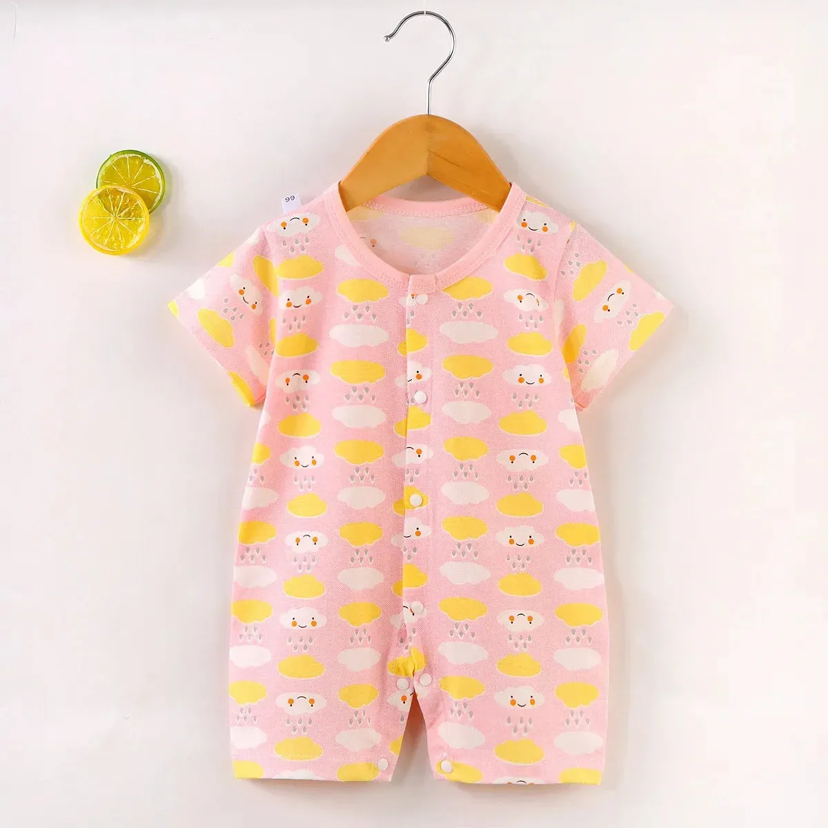 Cute Animal Print Jumpsuit for Newborn Baby Girls