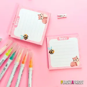Cute Bee and Squirrel Notepad