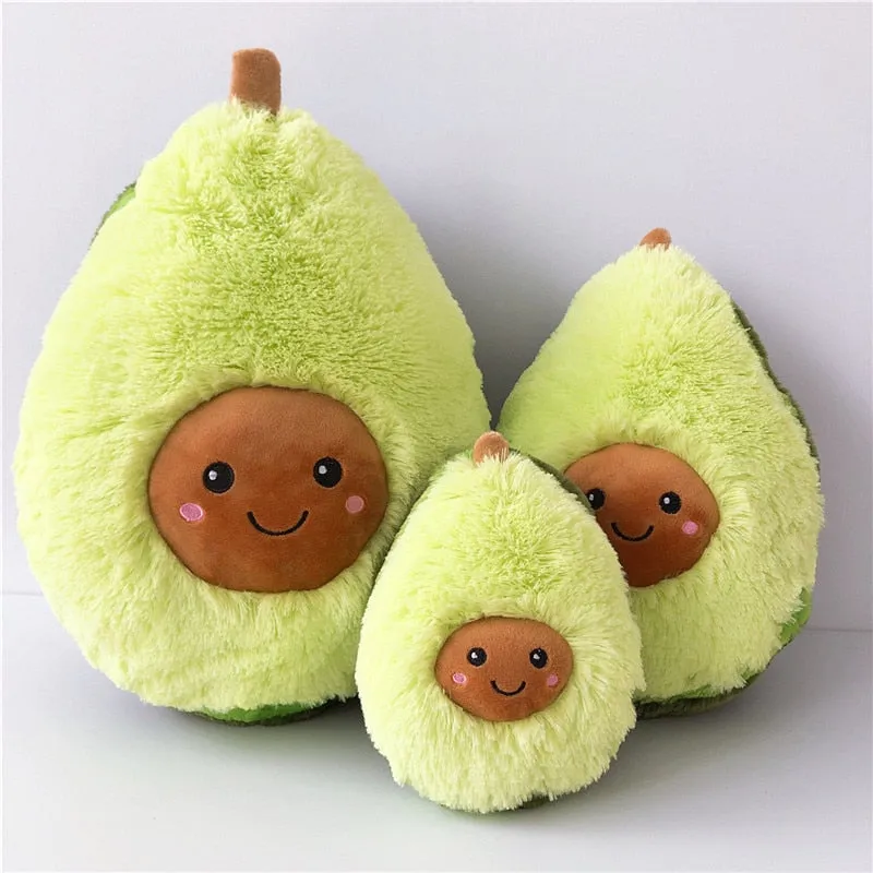 Cute Cartoon Avocado Stuffed Toy Cushion