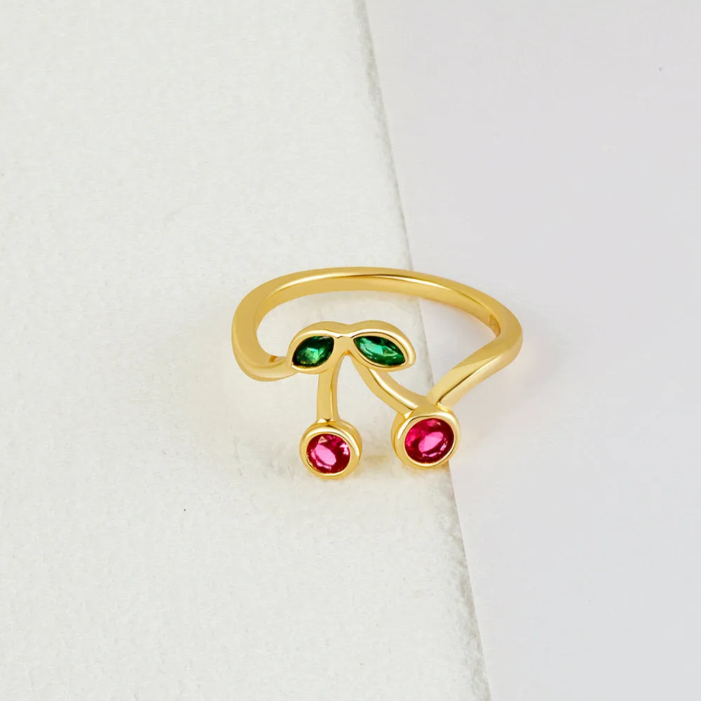 Cute Cherry Gemstine Ring