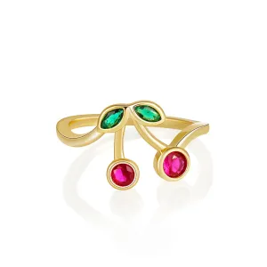 Cute Cherry Gemstine Ring