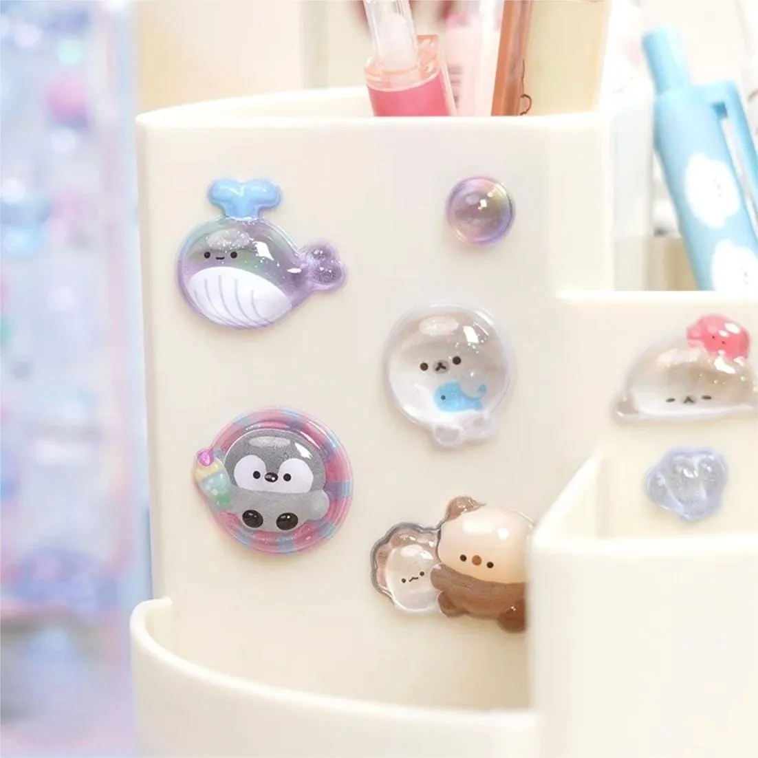 Cute Colorful Animal Pattern Crystal 3D DIY Decoration Stickers