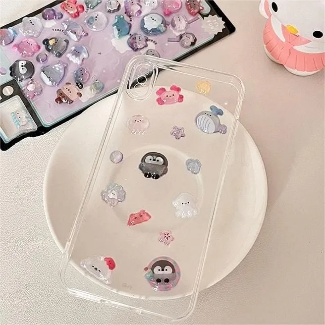Cute Colorful Animal Pattern Crystal 3D DIY Decoration Stickers