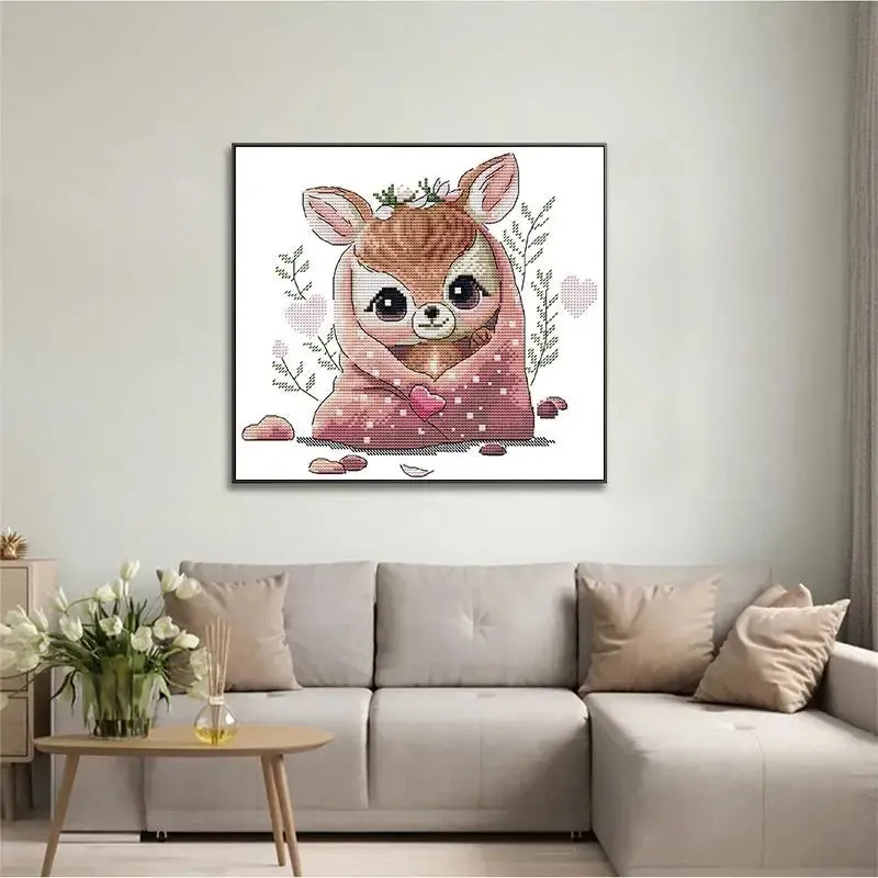 Cute Deer Cross Stitch Kit Cartoon Animal