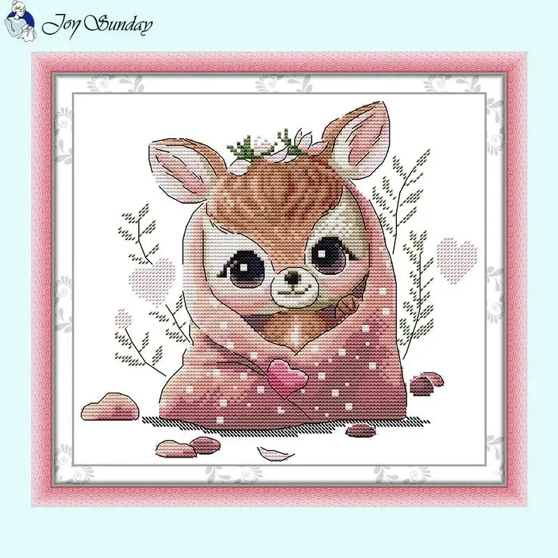 Cute Deer Cross Stitch Kit Cartoon Animal