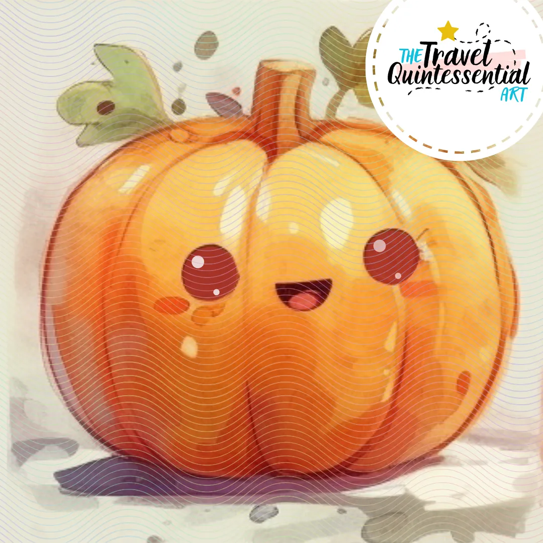 Cute Halloween Pumpkin Characters - Digital Art SETPK005