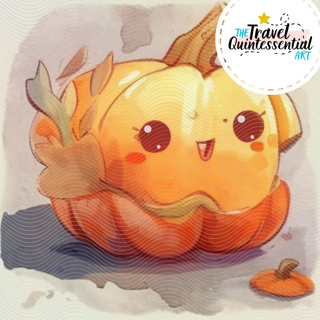 Cute Halloween Pumpkin Characters - Digital Art SETPK005