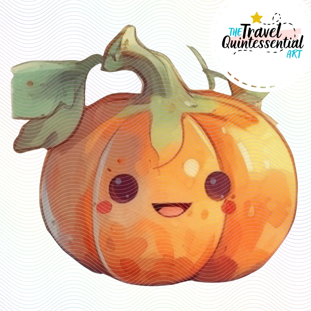 Cute Halloween Pumpkin Characters - Digital Art SETPK005