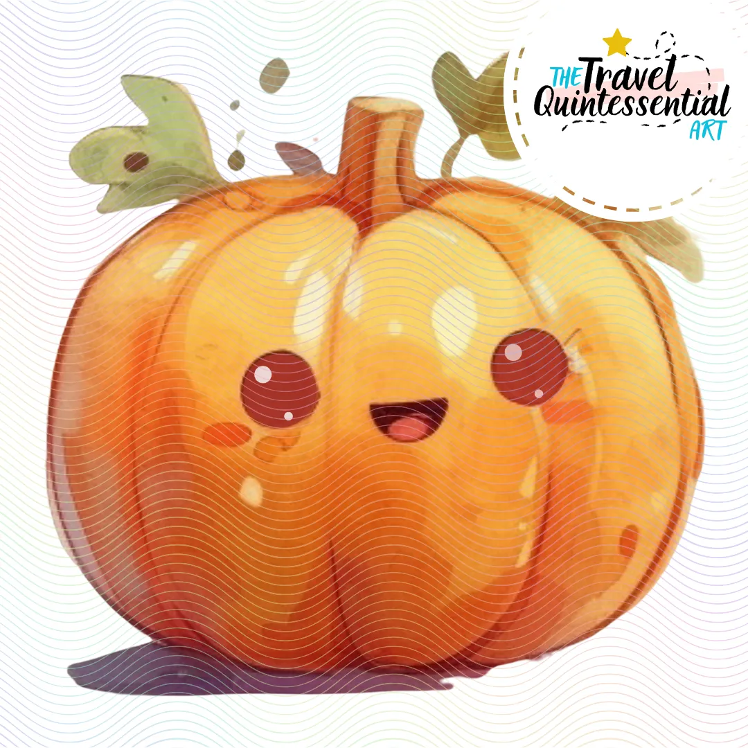 Cute Halloween Pumpkin Characters - Digital Art SETPK005