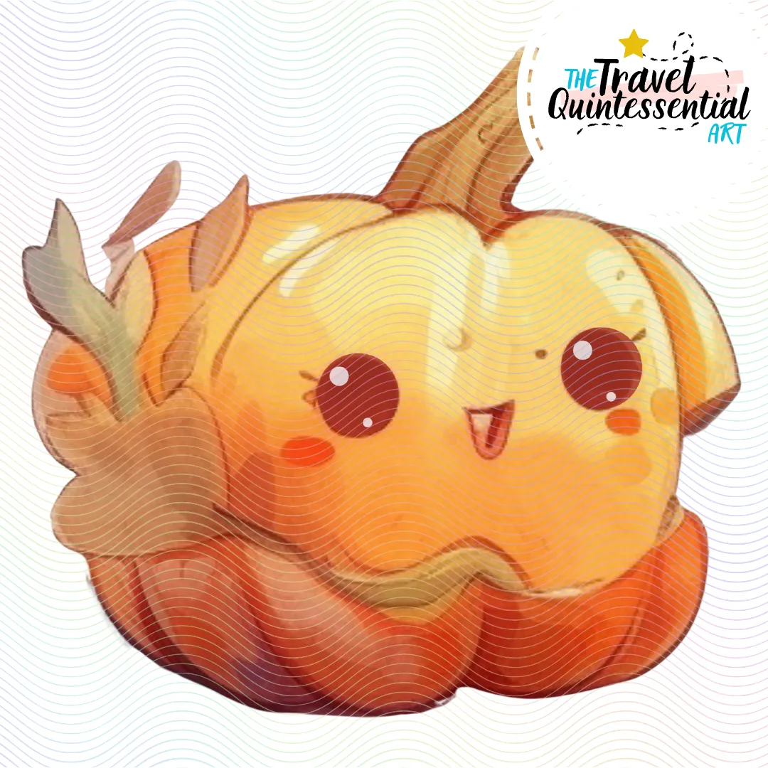 Cute Halloween Pumpkin Characters - Digital Art SETPK005