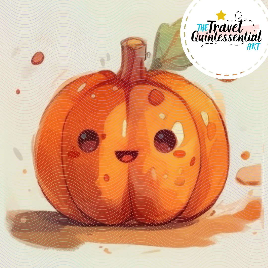 Cute Halloween Pumpkin Characters - Digital Art SETPK005