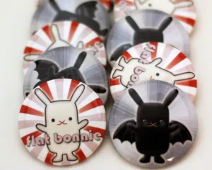 Cute magnets - Flat Bonnie or BatBun (1.5")