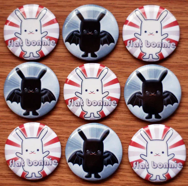 Cute magnets - Flat Bonnie or BatBun (1.5")
