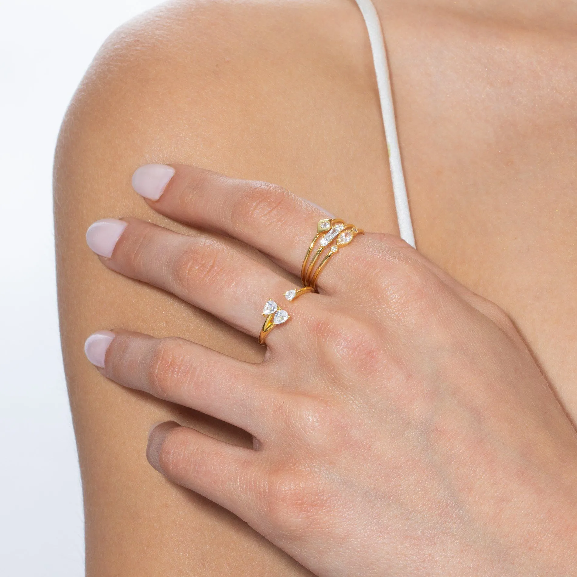 CZ Trio Ring Set
