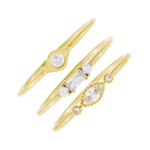 CZ Trio Ring Set