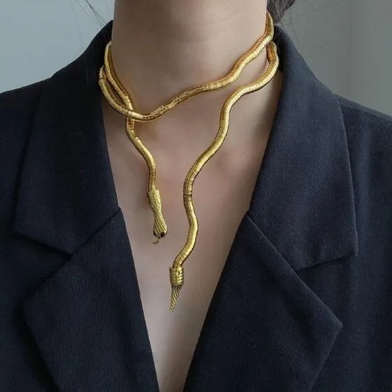 DARK SNAKE DESIGN NECKLACE UB98219