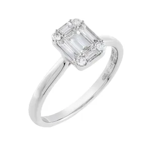 Diamond Baguette Stone Ring 14K