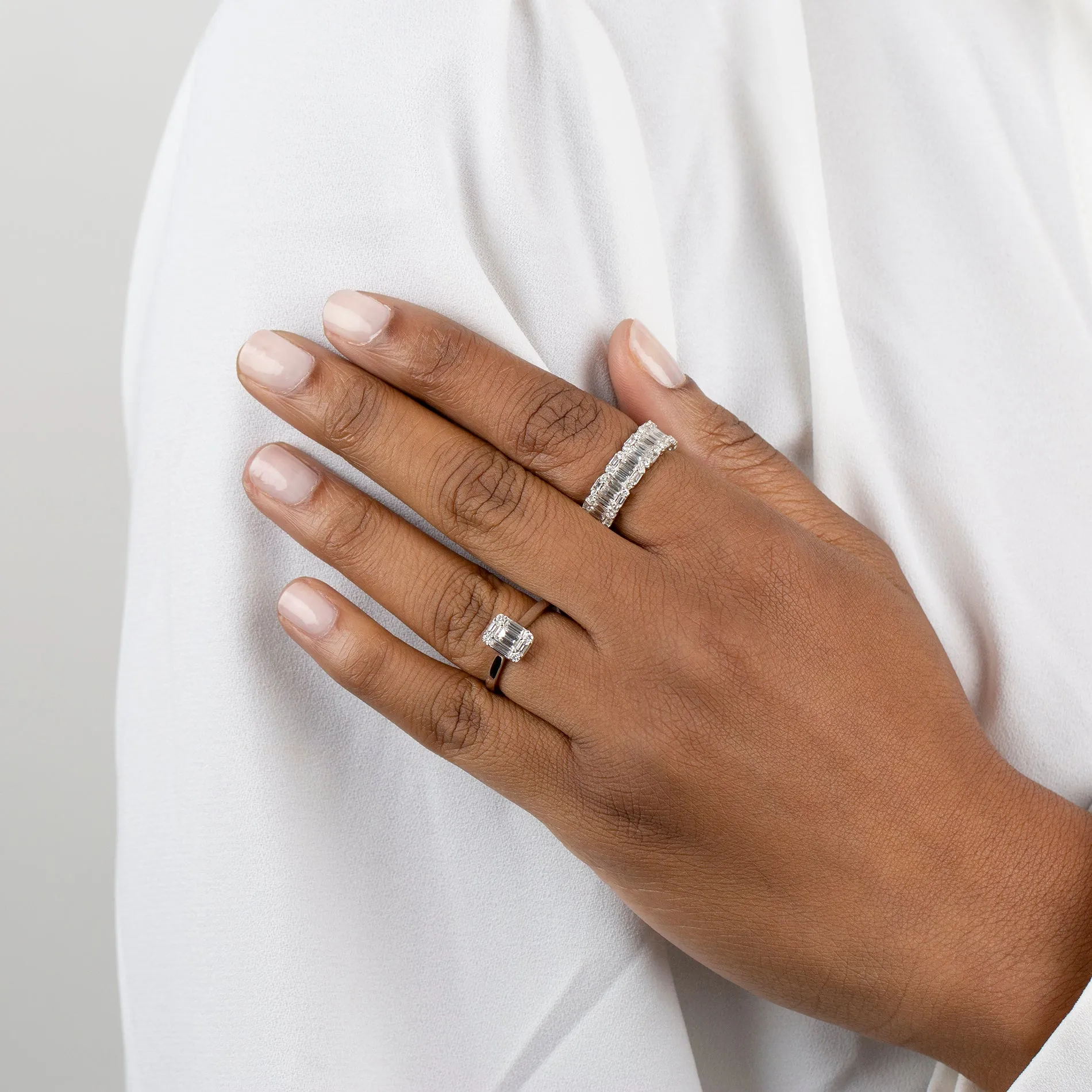 Diamond Baguette Stone Ring 14K