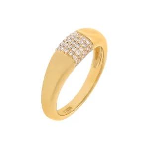Diamond Pavé Dome Ring 14K