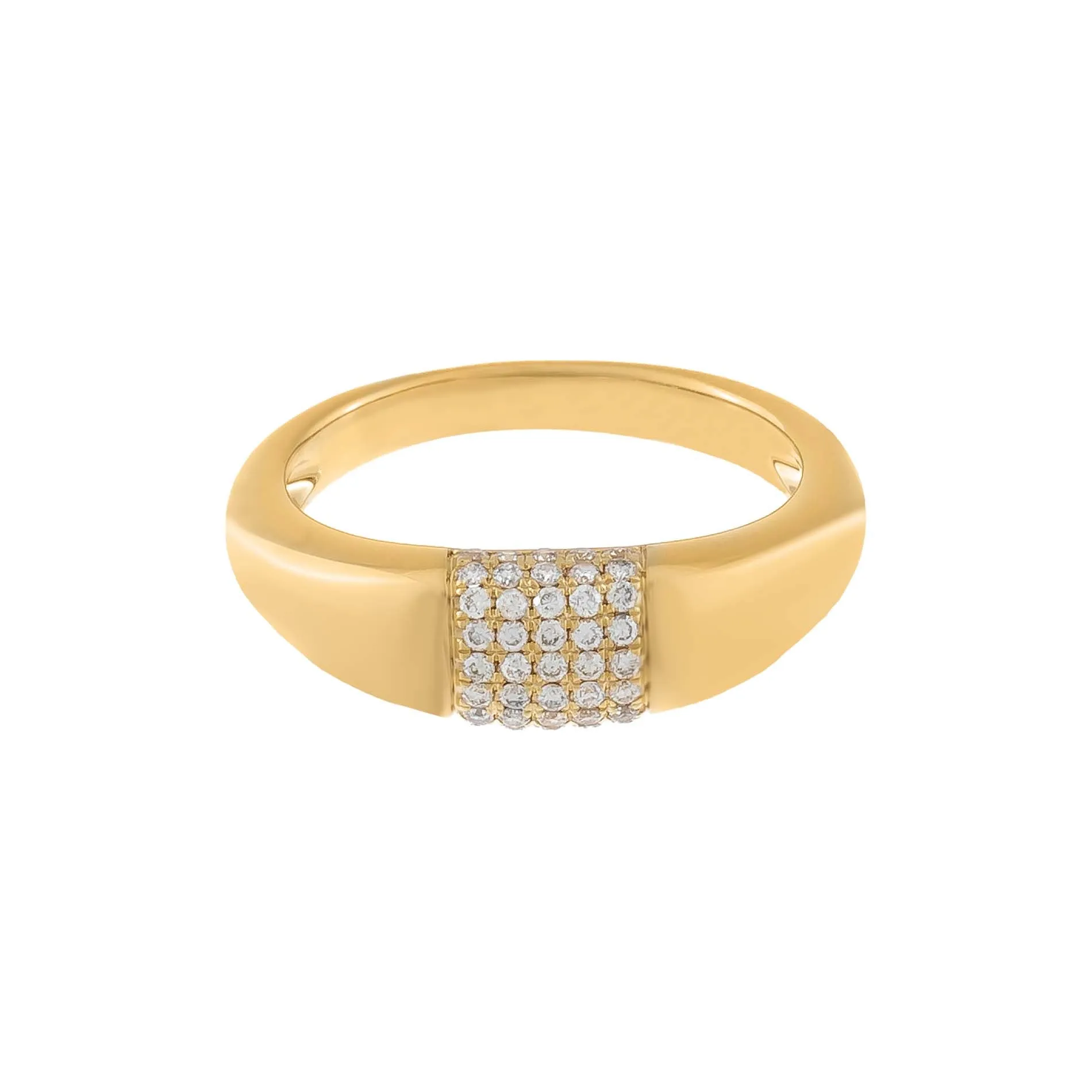 Diamond Pavé Dome Ring 14K