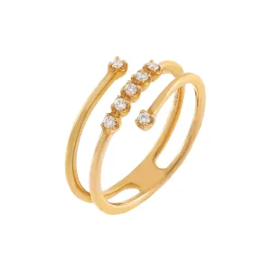 Diamond Spiral Ring 14K
