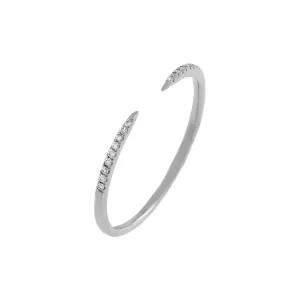 Diamond Thin Claw Ring 14K