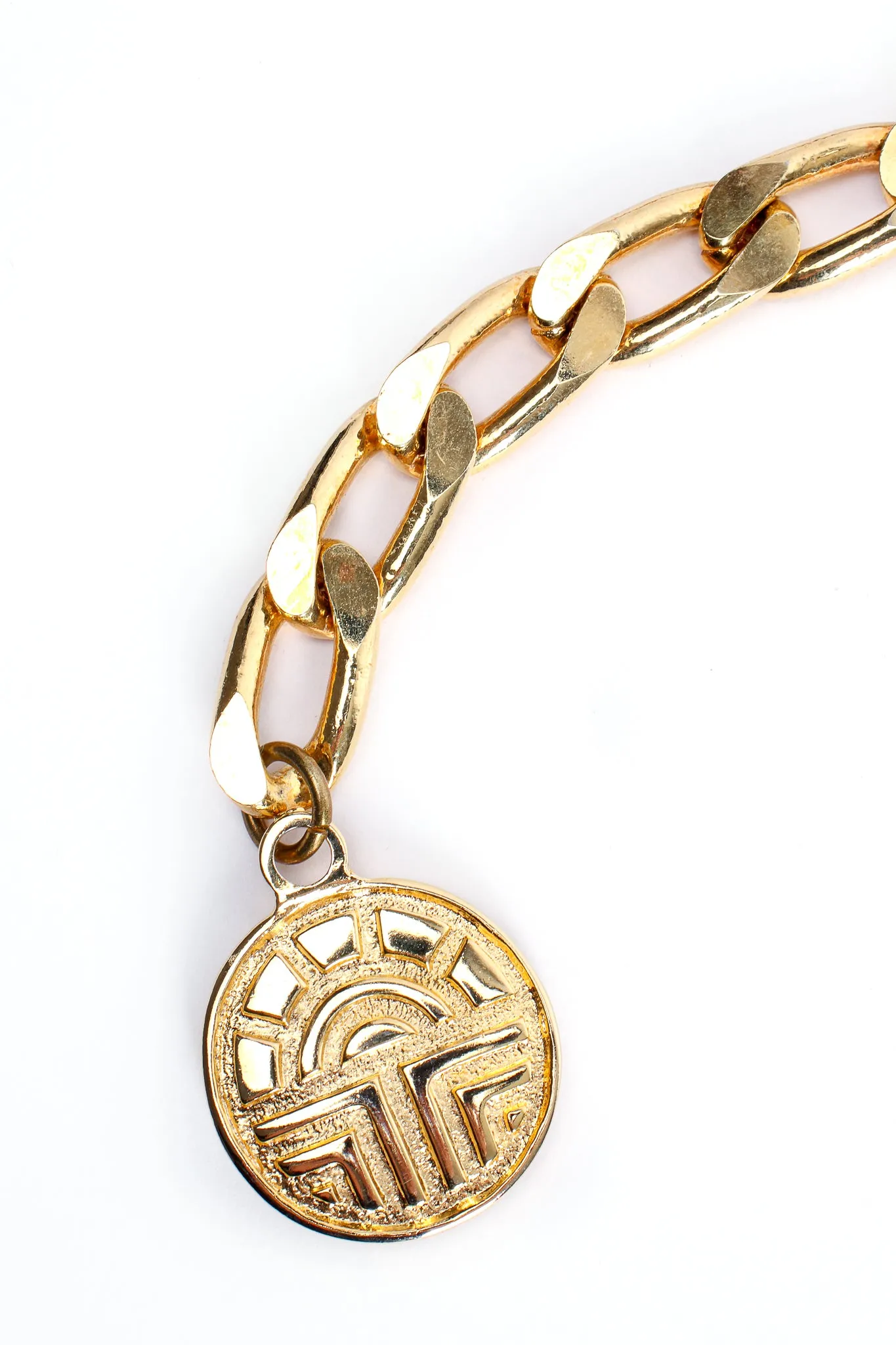 Draped Heart Logo Chain Belt