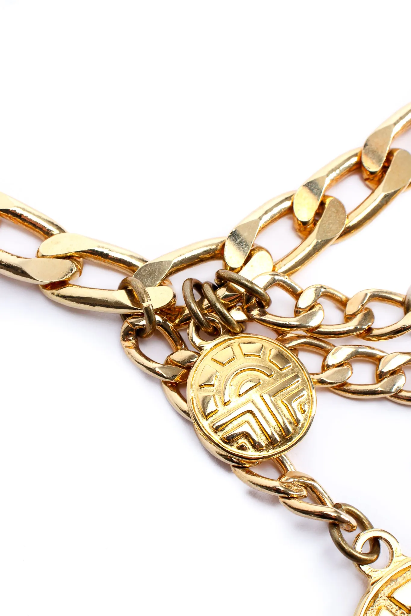 Draped Heart Logo Chain Belt