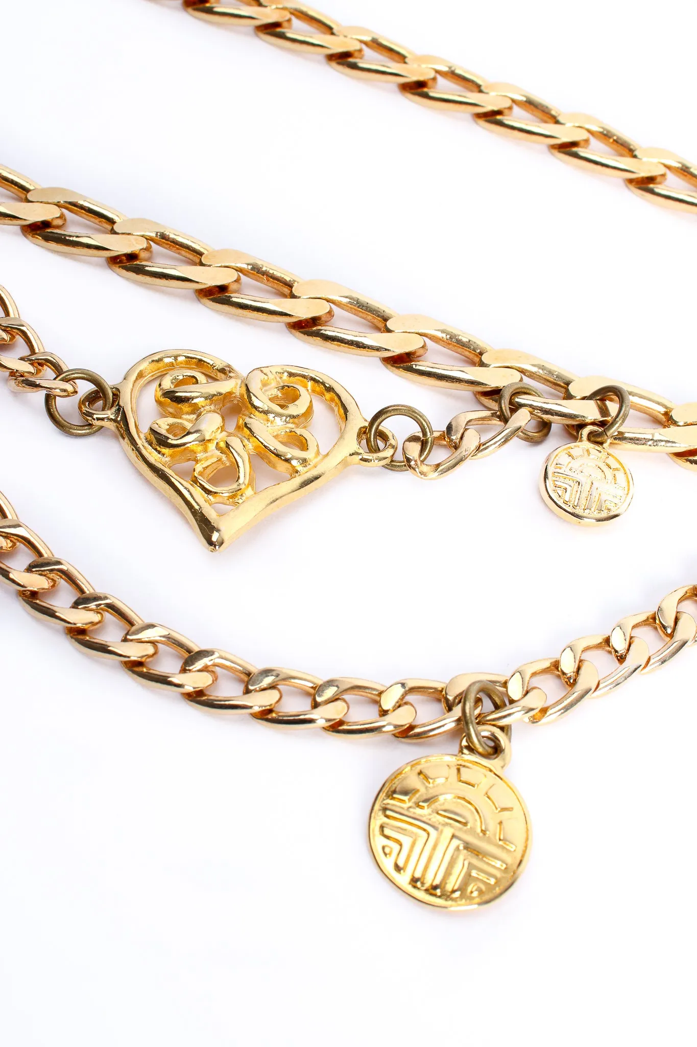 Draped Heart Logo Chain Belt