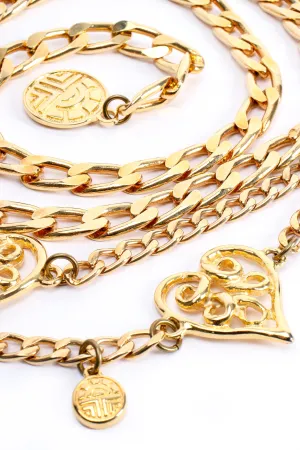 Draped Heart Logo Chain Belt