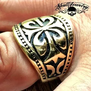 'Edge of 17' Ornate Gold Ring (#283)
