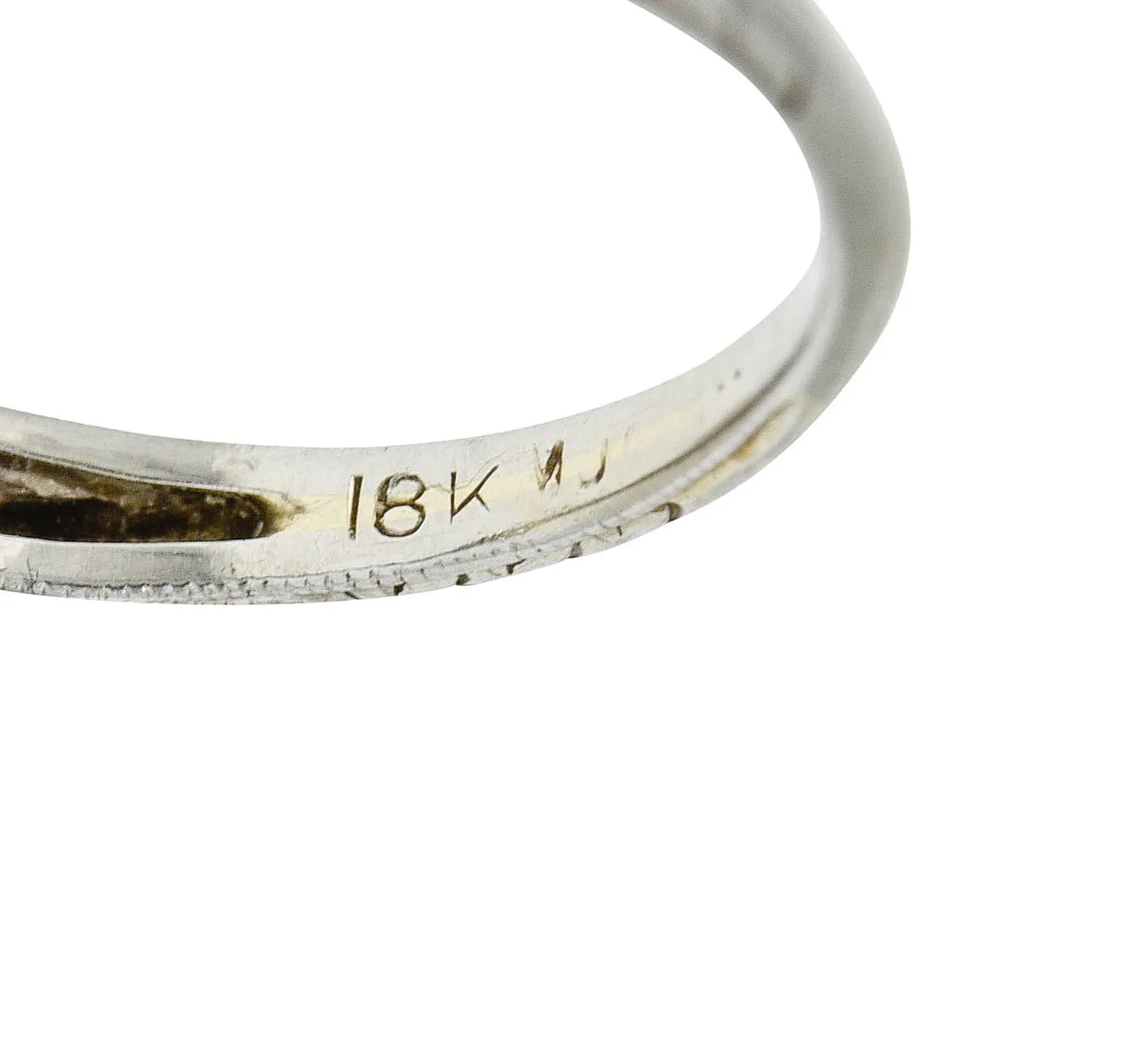 Edwardian 0.95 CTW Double Diamond 18 Karat White Gold Toi Et Moi Ring
